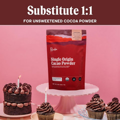 Chocolate Organic Cacao Powder – Unsweetened, Non-Alkalized, Perfect for Baking,