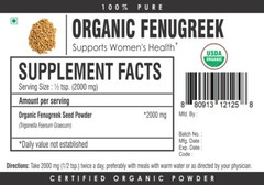 Organic Fenugreek Powder Premium Grade Methi Seed Women Health Libido Supplement