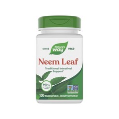 Neem Leaf Capsules 950mg 100 Count Non GMO Vegan Nature s Way Natures Intestinal