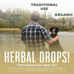 Organic Joint Support Liquid Drops with Herbal Blend 1 Fl Oz Non GMO Vegan