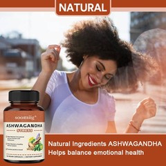 Ashwagandha For Stress Calming Vegan Caps Helps Maintain Healthy Nervous System