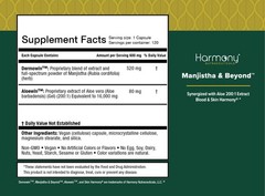 Manjistha & Beyond Pure Ayurvedic Supplement Skin & Blood Harmony 120 Vegan Caps