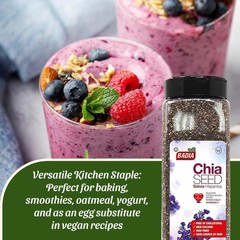 22 Oz Chia Seeds High Fiber Omega3 Protein Energy Boost Smoothies Yogurt Baking