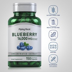Blueberry Extract Capsules 16000mg | 150 Count | Non-GMO | by Piping Rock