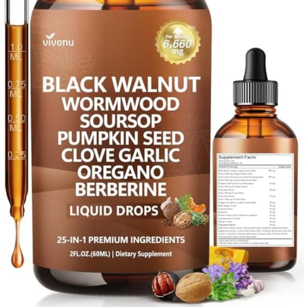 Parasite Cleanse Tincture/Extract-Wormwood,Black Walnut Hull, Clove,Best Quality