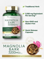 Magnolia Bark 3200mg | 180 Capsules | Herbal Extract Supplement | by Carlyle
