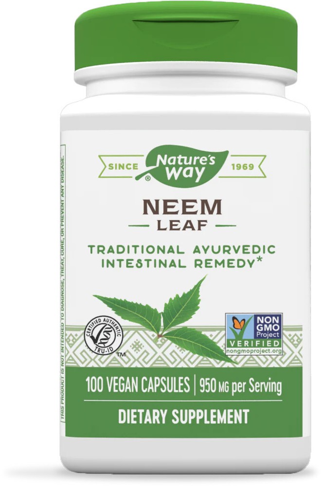 Nature’s Way Neem Leaf – 950 mg per serving – 100 Caps