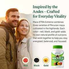 Maca Root Capsules 1500mg, Peruvian Maca Extract for Men & Women 120 Capsules