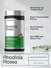 Rhodiola Rosea Root Extract 2000mg | 180 Capsules | by Horbaach