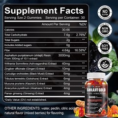 2 Packs Shilajit Gummies | Pure Himalayan Shilajit & Ashwagandha | Boost Stamina
