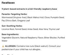 Velvra Para Haven Kids Intestinal Parasite Support + Para Binder + New