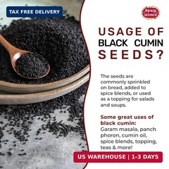 Spicy World Black Cumin Seeds 7oz – Nigella Sativa – Resealable bag | Whole Seed