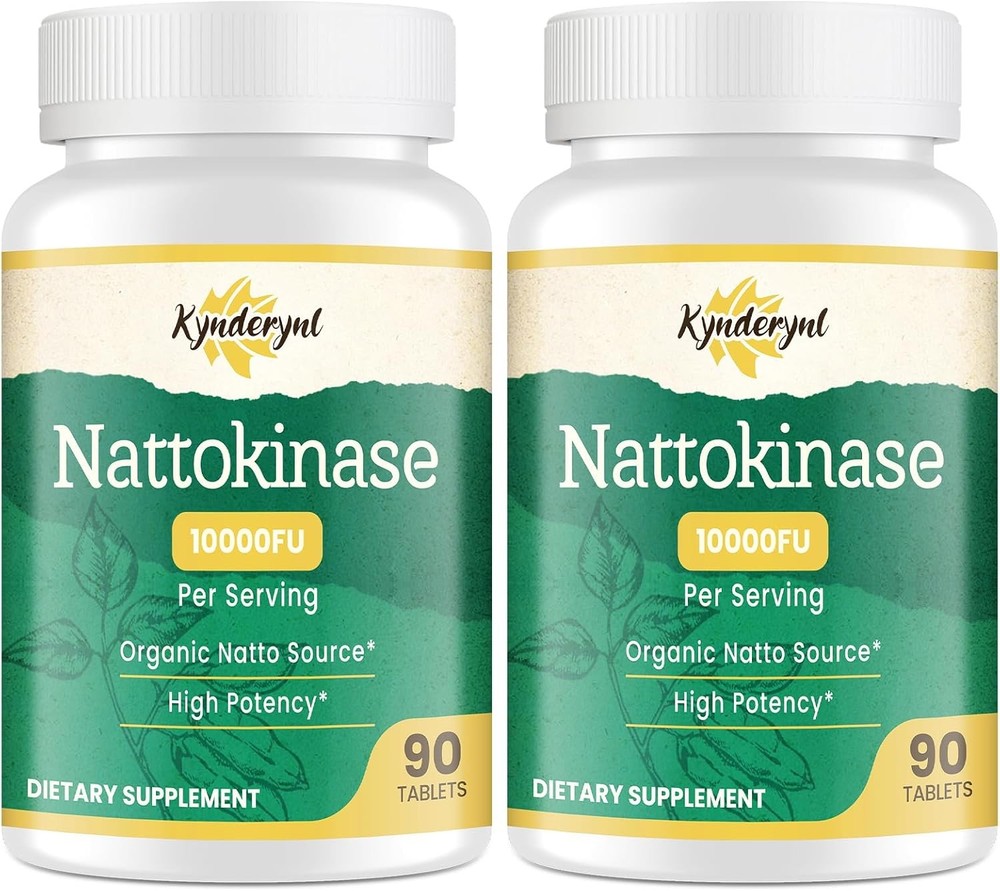 Nattokinase Supplement 10000FU – Organic Natto Enzyme 500mg for Circulatory We