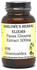Panax Ginseng Extract | 80% Ginsenosides | 500mg | 60 Veggie Capsules