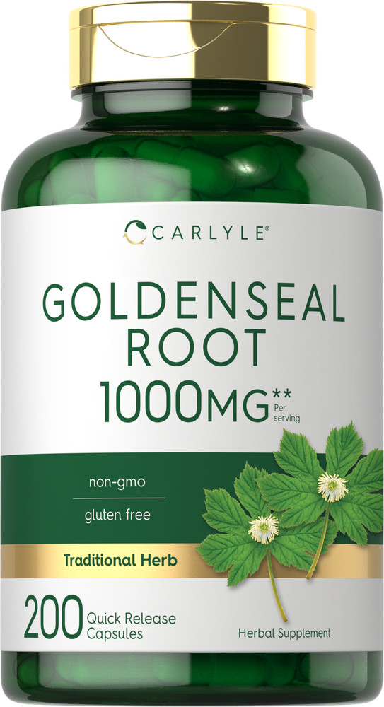 Goldenseal Root Capsules 1000mg | 200 Count | Non-GMO, Gluten Free | by Carlyle