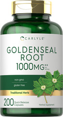 Goldenseal Root Capsules 1000mg | 200 Count | Non-GMO, Gluten Free | by Carlyle