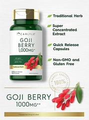 Goji Berry 1000 Mg Super Concentrated Anti Aging Immune Support, 120 Capsules