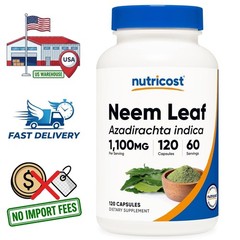Organic Neem Leaf Powder 1100mg | 120 Capsules | 60 Day Supply