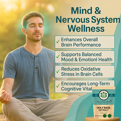 Holy Basil Capsules 5500mg-(3% Mucilage, 5% Saponins)-Brain Health, Vegan