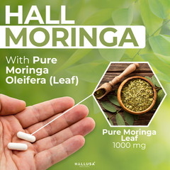 Moringa Oleifera Leaf Extract capsules 1000mg Serving | Immune Support | 60 Ct