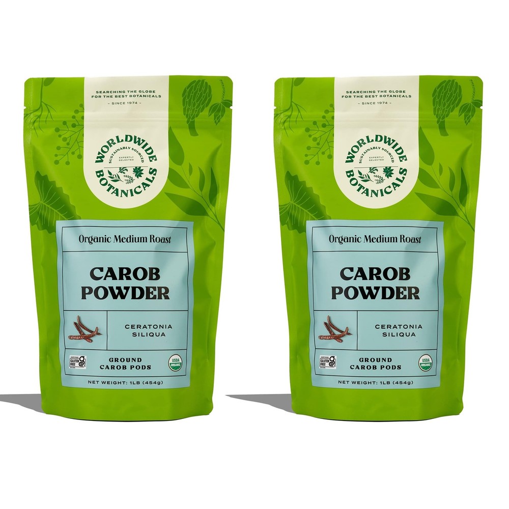 Organic Carob Powder, Medium Roast – 1 lb – Caffeine Free Cocoa Alternative –…