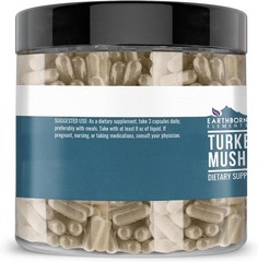Turkey Tail Mushroom Capsules 200 Count – Undiluted Formula for Optimal Health