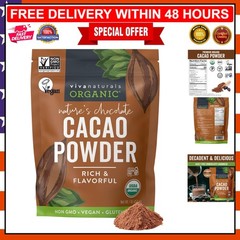 Versatile Organic Cacao Powder – 1 lb Unsweetened, Perfect for Smoothies & Bakes