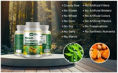 Neem Turmeric Capsules – 300 Tablets, 1000mg, Equal Ratio, 150 Servings