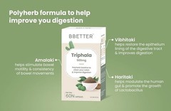 BBETTER Triphala 500mg Capsules for Gut Health Digestion Constipation q201