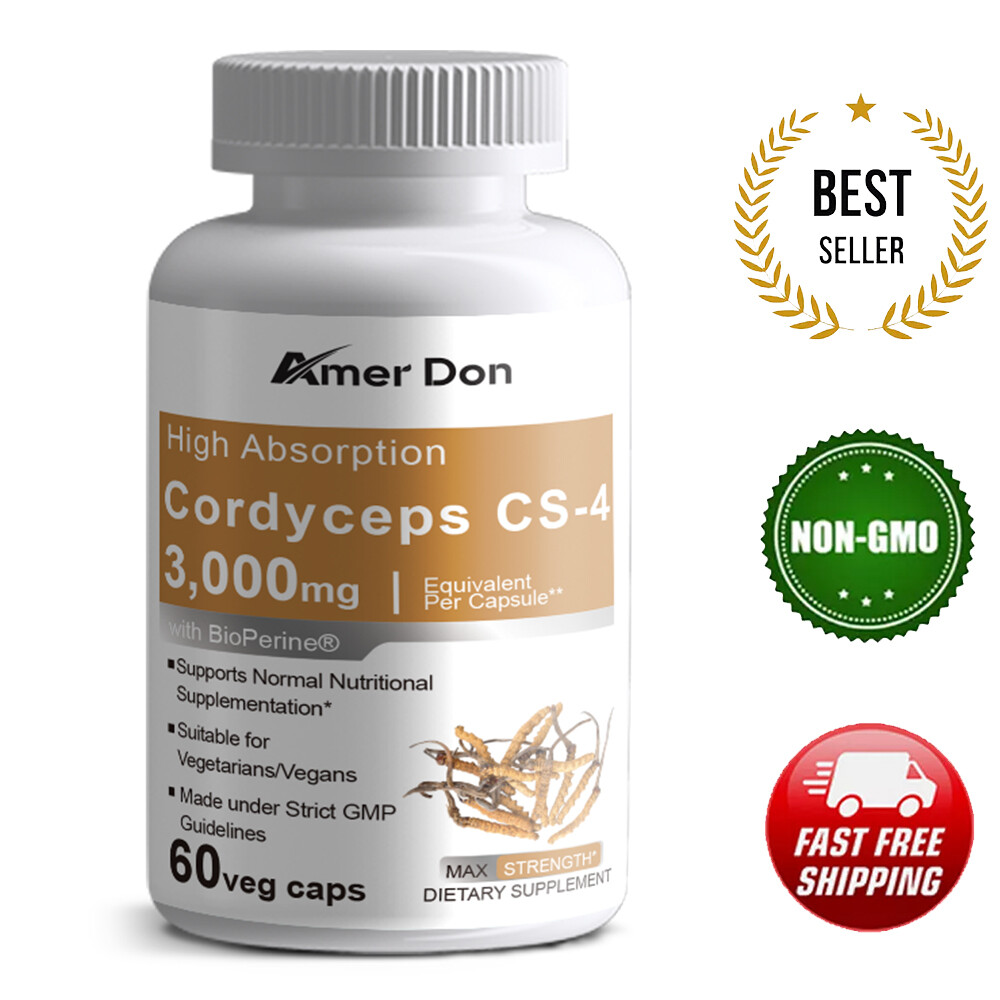 Cordyceps Sinensis 3000mg – Heart & Respiratory Health, Energy & immune Support