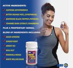 3x Bottles Mini Thin 25/50 Herbal Dietary Supplement ( 30 Capsules Per Bottle )
