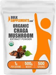 Organic Chaga Mushroom Extract Powder 1.1 Lb Antioxidant Supplement Gluten Free