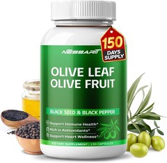 NESSARIT Olive Leaf & Olive Fruit 60% Oleuropein 60% Hydroxytyrosol – Black S…