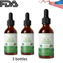 3Packs Organic Oil of Oregano |2 Fl Oz Liquid | Vegan Immune Support