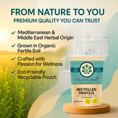 Bee Pollen Propolis Capsules 600mg-(10% Phenolic Acids, 15% Flavonoid)-90Capsule