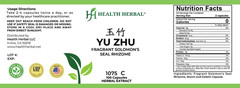 2 Bottles Yu Zhu/Fragrant Solomon’s Seal Rhizome 100 Capsules/Bottle