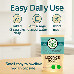 Licorice Root Capsules 8000mg-(10% Glycyrrhizic Acid )Vegan & Digestion Support