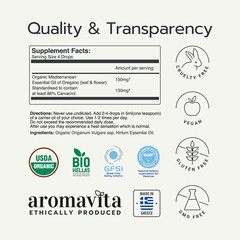 100% Pure Organic Greek Oregano Oil Certified Undiluted Oregano Oil