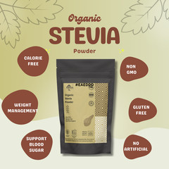 Heroot Stevia Leaf Powder | Pure Plant Sweetener | Natural Extract NON – GMO