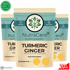 ”Turmeric+Ginger” Caps 500mg-(90%Curcuminoids&3%ginger)-Energy&Digestion-90Cap