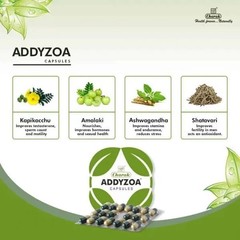 Charak Addyzoa Capsules 10 Strips (200 Capsules) | Herbal Reproductive Wellness