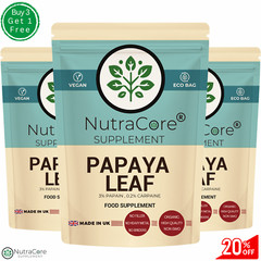 Papaya Leaf Extract Capsules 5500mg-(3% Papain, 0.2rpaine)-100% Vegan-90Caps
