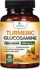 Turmeric Curcumin Supplement 2000mg, with Glucosamine Chondroitin – Ginger & 95%