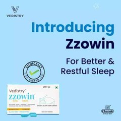 Charak Zzowin Nutra 30 Tabs For Insomnia , Sleep Management & Stress