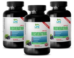 Serotonin – Resveratrol 1200 Anti-Aging – Resveratrol Supreme 3 Bottle 180 Caps