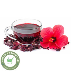 Dried Hibiscus Flowers | 100% Natural Organic Petals | Loose Leaf Red Herbal Tea