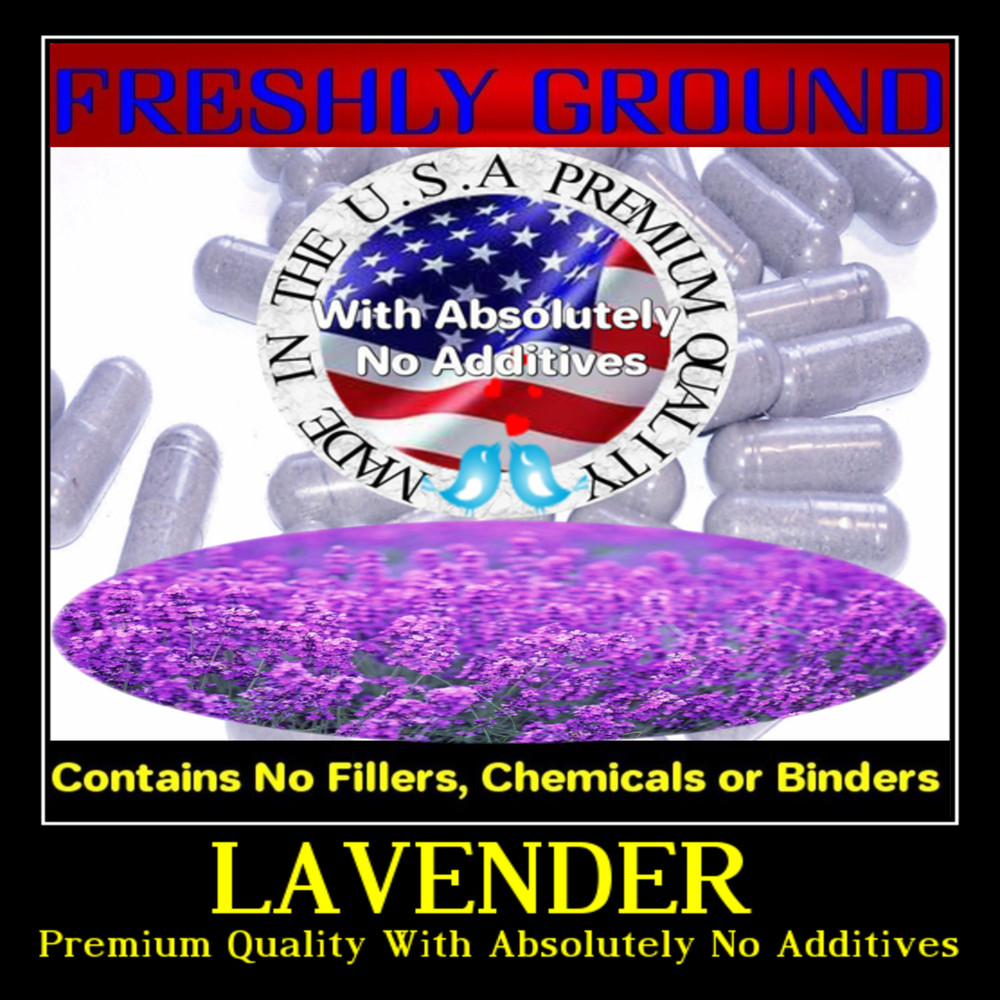 LAVENDER FLOWER With Absolutely No Additives High Potency 100 Vegetarian Capsule