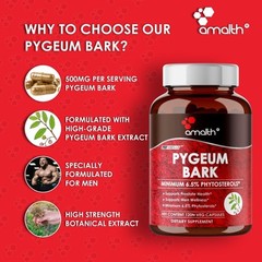 Pygeum Bark plus Saw Palmetto Extract Support Prostate Health 500 mg 90 Capsules
