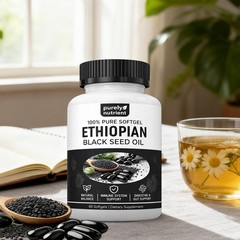 Ethiopian Black Seed Oil Softgels |4.64% Thymoquinone |Gluten-Free, 60 capsule s