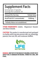 Boost Heart Health – Acai Fruit 4:1 Extract 1200mg – Acai Berry Organic 1B